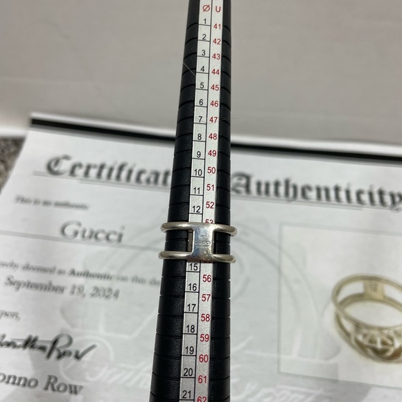 Authentic GUCCI Sterling silver ring size 7 with certificate - Picture 4 of 7